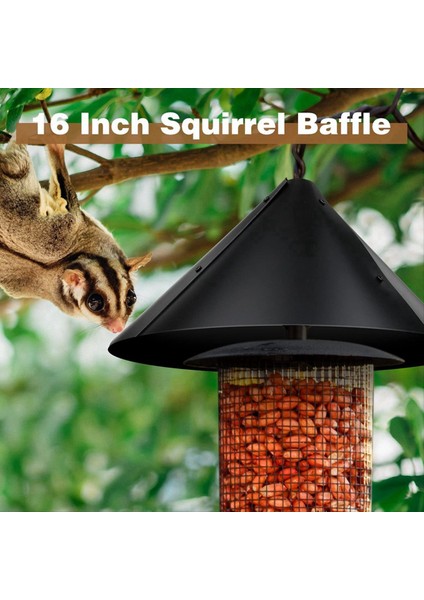 Kuş Besleyicileri Için 2 Paket Sincap Bölmesi - Siyah Plastik Koruma Sincapları Uzak Tutmak Için, Çoban Kancalarına ve Direklere Uyuyor 14 Inç (Yurt Dışından) indirimleri