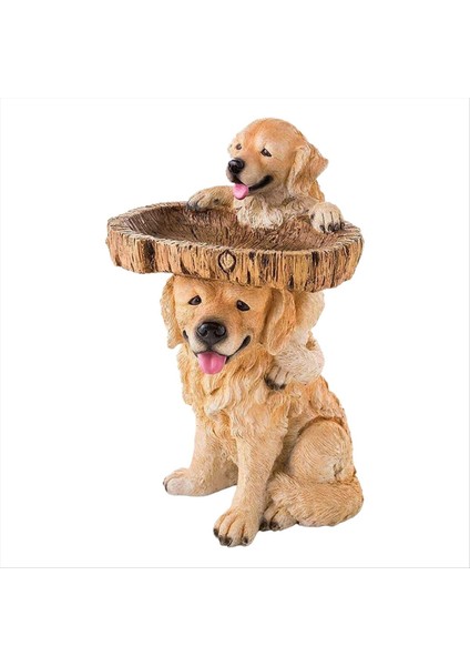 Reçine Heykel Kuş Besleyicileri, Oyma Reçine Kuş Banyosu, Açık Ev El Sanatları Reçine Bahçesi Çim Dekorasyonları Dekor Heykel B (Yurt Dışından)