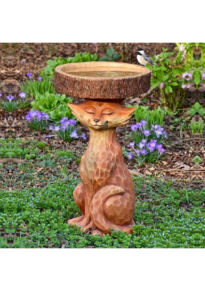 Reçine Heykel Kuş Besleyicileri, Oyma Reçine Kuş Banyosu, Açık Ev El Sanatları Reçine Bahçesi Çim Dekorasyonları Dekor Heykel B (Yurt Dışından) modelleri