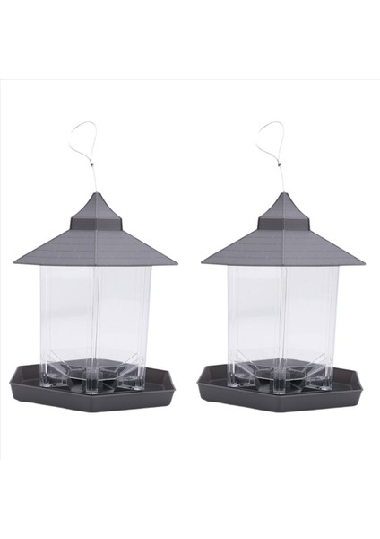 Dış Mekan Asılı Için 2 Paket Kuş Besleyicileri, Retro Pagoda Tasarım Eğlenceli Kurulum Kuş Besleyici, Yabani Kuşları Çekiyor (Yurt Dışından)