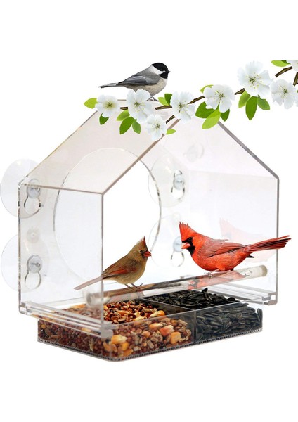 Küçük Duvar Plastik Kuş Kafesi Şeffaf Küçük Evcil Hayvan Kuş Kafesi Duvara Monte Besleyici Dış Mekan Adsorpsiyonu Plastik Kuş Besleyici (Yurt Dışından) fiyatları