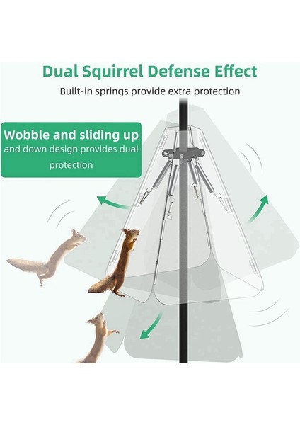 Anti-Rust Squirrel Baffle Katlanabilir Asma Sincap Salcıları Sincap Dövüşü Dış Bahçe Dekoru Etrafında Sargı (Yurt Dışından) indirimleri