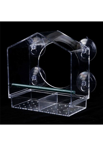 Pencere Kuş Besleyicileri Güçlü Emme Bardakları, Dışarı Için Açık Kuş Besleyici, 2 Bölmeli Kuş Evi Çıkarılabilir Tepsisi (Yurt Dışından) indirimleri