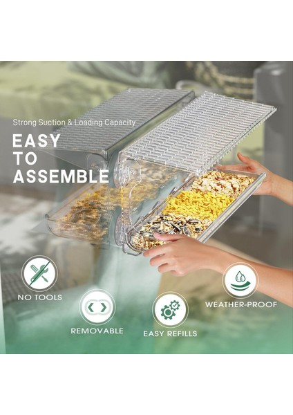 Açık Havada Pencere Kuş Besleyici, Güçlü Vantallar ile Monte Edilmiş Temiz Kuş Besleyicileri, Şeffaf Kuş (Yurt Dışından) modelleri