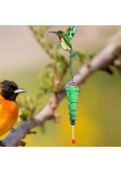 Metal Cam Kuş Besleyici Harici Asma Cam El Sanatları Su Besleyici Asma Kuş Besleyici Süsleri B (Yurt Dışından) modelleri