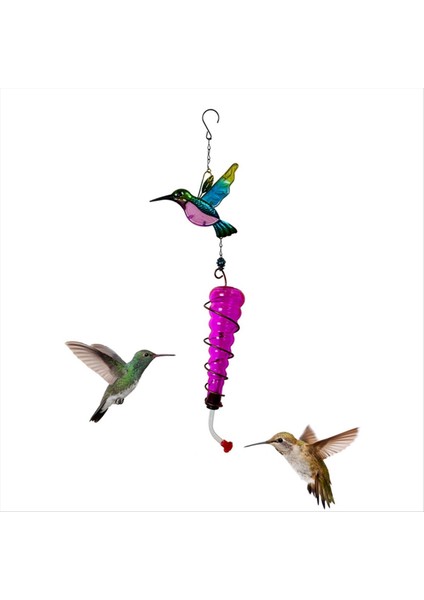 Metal Cam Kuş Besleyici Harici Asma Cam El Sanatları Su Besleyici Asma Kuş Besleyici Süsleri B (Yurt Dışından) fırsatları