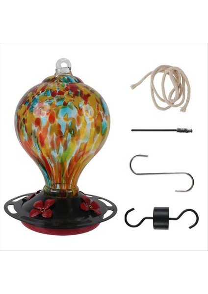 5 Tünemiş El Üflemeli Cam Kuş Besleyicileri, Açık Havada 30 Fuild Oz, C (Yurt Dışından)