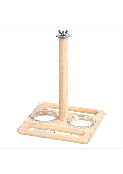 Kafes Asılı Papağan Besleyici Için Ahşap Kuş Besleme Bardağı, Kakakalar Için Levrek ile Yemek Su Kasesi Kuşları Kolayca Takmak (Yurt Dışından)