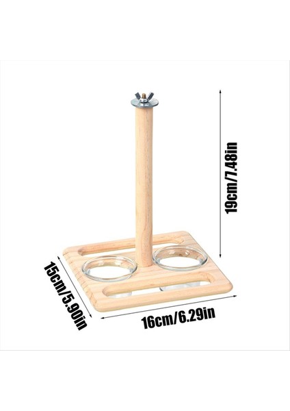Kafes Asılı Papağan Besleyici Için Ahşap Kuş Besleme Bardağı, Kakakalar Için Levrek ile Yemek Su Kasesi Kuşları Kolayca Takmak (Yurt Dışından) fiyatları