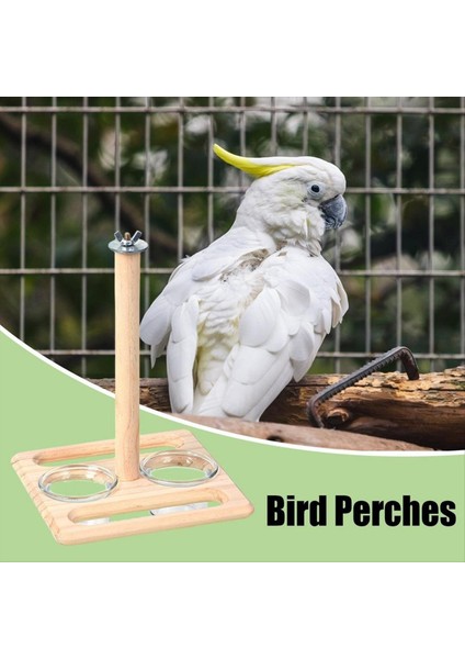 Kafes Asılı Papağan Besleyici Için Ahşap Kuş Besleme Bardağı, Kakakalar Için Levrek ile Yemek Su Kasesi Kuşları Kolayca Takmak (Yurt Dışından) modelleri