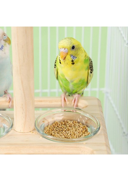 Kafes Asılı Papağan Besleyici Için Ahşap Kuş Besleme Bardağı, Kakakalar Için Levrek ile Yemek Su Kasesi Kuşları Kolayca Takmak (Yurt Dışından) fırsatları