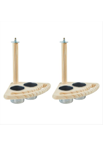 Ahşap Kuş Levrek Kuş Besleme Bardakları Kuş Besleyici Levrek Standı Kuşlar Kafes Aksesuar Küçük Kockatiels Papağan (Yurt Dışından)