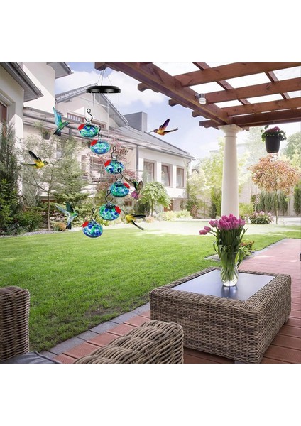 Büyüleyici Rüzgar Çanları Dış Mekan Için Kuş Besleyicileri, Dış Bahçe Dekoru Için Kuş Besleyici Topu Kırmızı+Turuncu (Yurt Dışından) modelleri