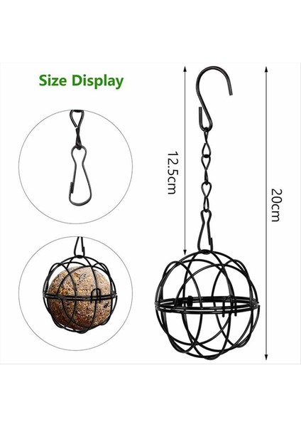 4 Adet Yağ Top Besleyiciler Asılı Kuş Besleyici Metal Yağ Top Kuş Tutucu Açık Bahçe Vahşi Yaşam Kuşları Için Kancalar (Yurt Dışından) fiyatları