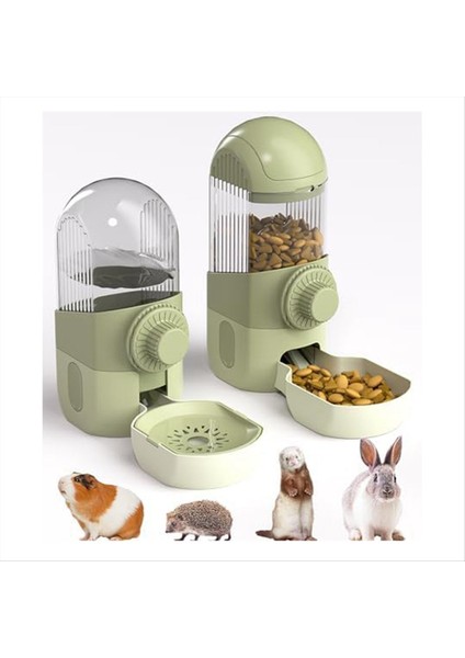 Chinchillas, Kobaylar, Küçük Yeşil Kirpi Için Uygun Otomatik Tavşan Yiyecek Içen ve Besleyici Asılı (Yurt Dışından)
