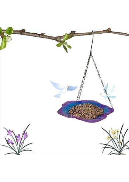 Kuş Banyosu Asılı Küçük Kuş Besleyici Metal Besleyici Çiçek Tepsisi Bahçe Dekorasyonu Için Sevimli Kuş Besleyici Tepsisi Altın-Kahverengi (Yurt Dışından) fiyatları