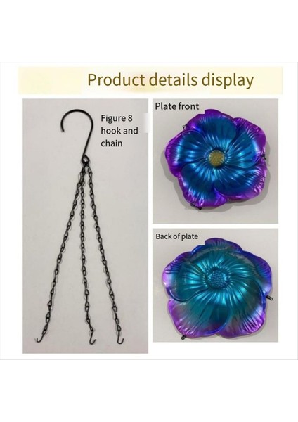 Kuş Banyosu Asılı Küçük Kuş Besleyici Metal Besleyici Çiçek Tepsisi Bahçe Dekorasyonu Için Sevimli Kuş Besleyici Tepsisi Altın-Kahverengi (Yurt Dışından) indirimleri