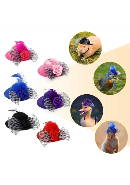 Tavuklar Için 6 Adet Tavuk Şapkaları Tavuklar Için Tavuk Giysileri Kostümleri Tavuklar Için Şapkalar Küçük Şapkalar Küçük Hayvan Şapkaları (Yurt Dışından) indirimleri