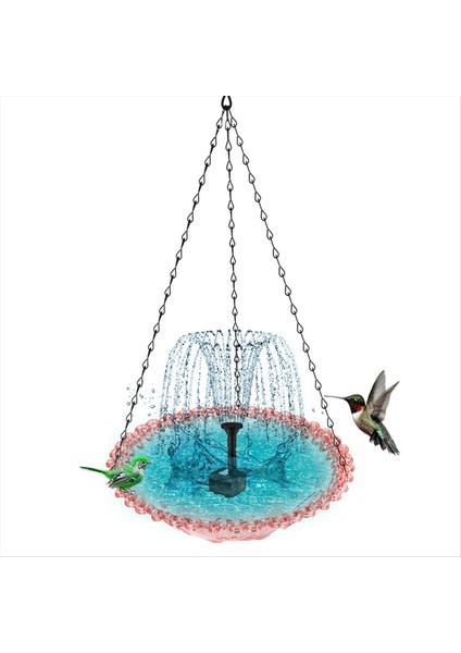 Güneş Çeşmesi ile Asılı Kuş Banyosu Güneş Kuş Banyosu Çeşmeleri Dış Mor Için Kuş Banyoları Asılı (Yurt Dışından) modelleri