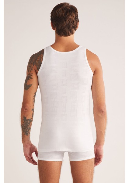 Anka Erkek Kalın Askılı Modal Jakar Desen Atlet fırsatları