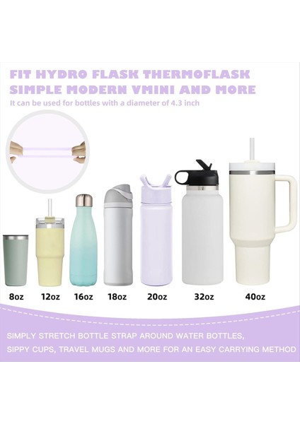 Yumuşak ve Dayanıklı Su Şişesi Tutucu, Askı, Kordon, Kayışlı Taşıyıcı - Çoğu 8-40 Oz Su Şişesine, Açık Mora Uyuyor (Yurt Dışından) fırsatları