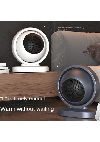 Taşınabilir Elektrikli Fan Isıtıcı Ev Masaüstü Ofis Oturma Odası Yatak Odası Ptc Seramik Hızlı Isıtma Ab Fiş Gri (Yurt Dışından) fırsatları