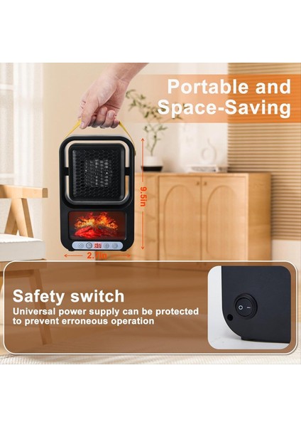 Iç Mekan Kullanımı Için Küçük Alan Isıtıcı Taşınabilir Elektrikli Şömine Isıtıcı Gerçekçi 3D Alev Mini Oda Akıllı Isıtıcı Ab Fiş (Yurt Dışından) fiyatları