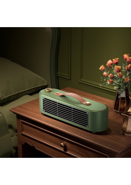 Mini Küçük Düşük Gürültülü Elektrikli Isıtıcı Ptc Seramik Isıtıcıları Iç Mekan Kullanımı Hızlı Isıtma Elektrik Masası Isıtıcı Yeşil Ab Fişi (Yurt Dışından)