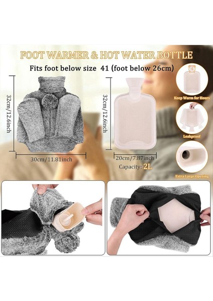 Ayak Daha Sıcak Sıcak Su Şişesi Yumuşak Peluş Örtü ile Ayaklar Için, Ayak Sıcak El Daha Sıcak Erkekler ve Kadınlar Stil (Yurt Dışından) indirimleri
