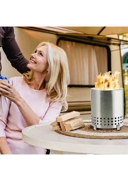 2pcs Taşınabilir Masa Üstü Ateş Çukuru Stand - Dumansız Küçük Firepit Kentsel, Banliyö ve Kamp Kullanımı (Yurt Dışından) fiyatları