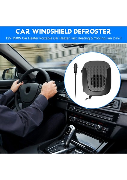 12V 150W Araba Isıtıcı Taşınabilir Araç Isıtıcı Hızlı Isıtma ve Soğutma Fanı 2-1 Arada Modlar Ön Cam Defogger Araç Isıtıcı (Yurt Dışından) fırsatları