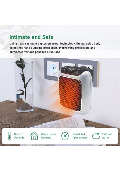 Mini Fan Isıtıcı, Fan Isıtıcı Soketi, Soket Isıtıcı, Fan Isıtıcı, 800 Watt, Uzaktan Kumanda Ingiltere Fişi (Yurt Dışından) fiyatları