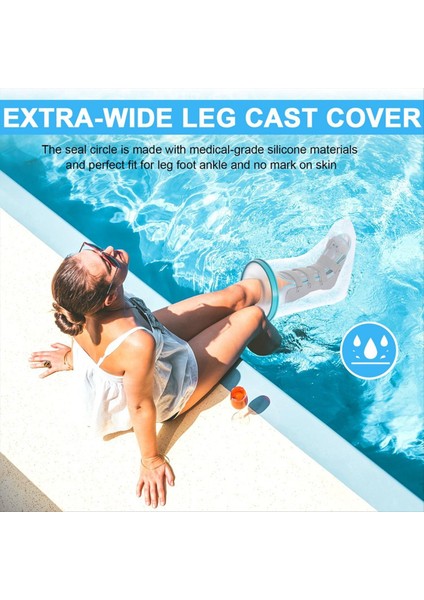 Duş Için Su Geçirmez Bacak Döküm Kapağı, Yeniden Kullanılabilir Duş Botu Kapağı Su Geçirmez Ayak Koruyu (Yurt Dışından) indirimleri