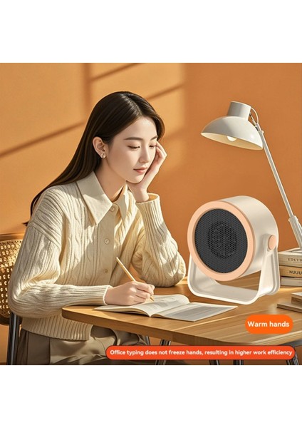 Küçük Taşınabilir Isıtıcı Düşük Gürültülü Isıtıcı Masaüstü Yatak Odası Ofis Hızlı Isıtma Isıtıcı Bizi Krem ​​beyaz (Yurt Dışından) modelleri