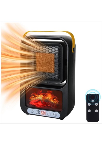 Iç Mekan Kullanımı Için Küçük Alan Isıtıcı Taşınabilir Elektrikli Şömine Isıtıcı Gerçekçi 3D Alev Mini Oda Akıllı Isıtıcı Abd Fiş (Yurt Dışından)