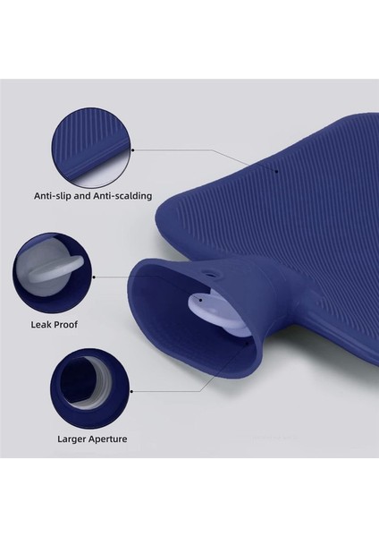 Sıcak Su Çantası Sıcak Su Şişesi 2 Litre Isı Up ve Klasik Çizgili (Derin Mavi) ile Refreezable Sıcak Soğuk Paket (Yurt Dışından) modelleri