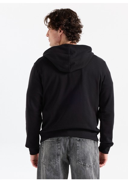 Kapüşon Yaka Siyah Erkek Sweatshırt 12278626_JJSUN Sweat Hood indirimleri