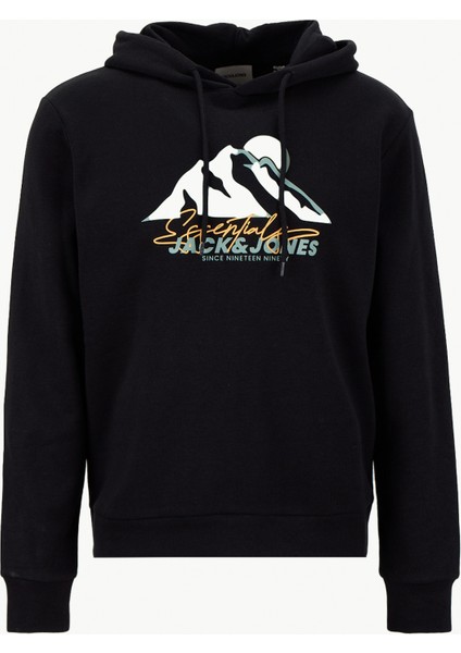 Kapüşon Yaka Siyah Erkek Sweatshırt 12278626_JJSUN Sweat Hood