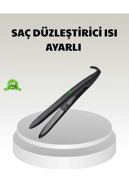 Dijital Ekranlı Isı Ayarlı Saç Düzleştirici – Titanyum Plaka, Seyahat Dostu Tasarım