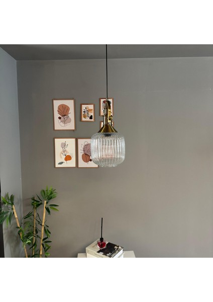 Mopa Cam Şeffaf Tekli Avize Gemici Eskitme Başlık Retro Sarkıt Lamba Restoran Salon Aydınlatma