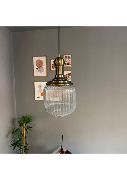 Mopa Cam Şeffaf Tekli Avize Delikli Eskimte Başlık Retro Sarkıt Lamba Restoran Salon Aydınlatma fiyatları