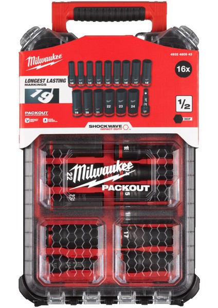 Endüstriyel Shw 1/2 Packout Darbeli Lokma Seti 16 Adet 4932480943 indirimleri