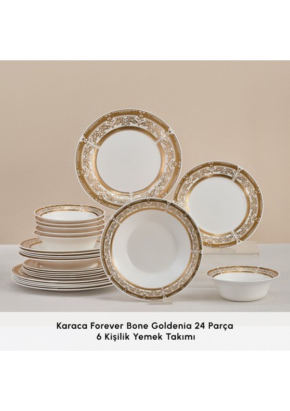 Forever Bone Goldenia 24 Parça 6 Kişilik Yemek Takımı modelleri