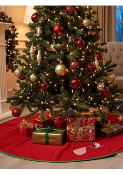 Noel Baba Nakışlı Çam Ağacı Örtüsü (90CM) modelleri