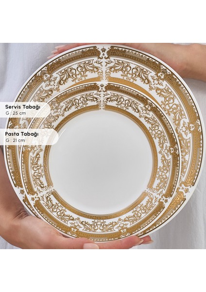 Forever Bone Goldenia 24 Parça 6 Kişilik Yemek Takımı