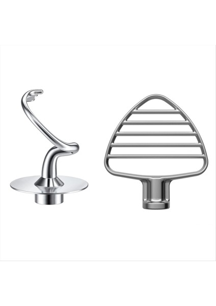 Paslanmaz Çelik Düz Çırpıcı+Hamur Kancası Yedek Mutfakaid 4.5qt ve 5qt Kase Yatırma Kafası Stand Mikserleri Ek (Yurt Dışından) fiyatları