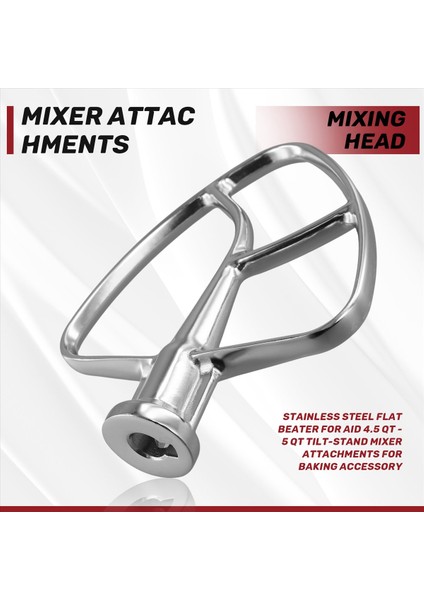 Mutfak Yardımı Için Paslanmaz Çelik Düz Çırpıcı 4.5 Qt - 5 Qt Yatırma Standı Mutli Mixer Ekler Için Mutfak Pişirme Aksesuarı (Yurt Dışından) fırsatları