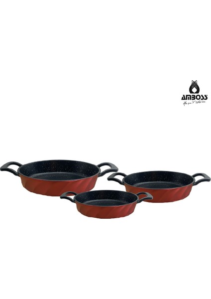 Vento 3 Parça Döküm Sahan Omlet Seti (Kırmızı) fiyatları