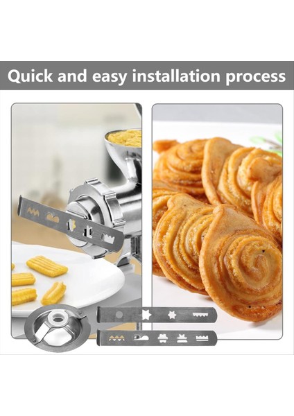 Meat Mincer, Mutfak Teslimeri Için 2 Bisküvi Bağlama Aksesuarları, 8 Şekil, Bağlantı Halkası ile Bisküvi Bağlama Seti (Yurt Dışından) modelleri
