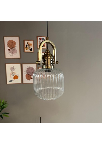 Mopa Cam Şeffaf Tekli Avize Delikli Eskitme Başlık Retro Sarkıt Lamba Restoran Salon Aydınlatma fiyatları